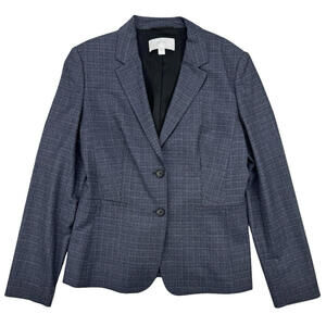 Hugo Boss Julea3 Virgin Wool Regular Fit Blazer Jacket Blue Size US 8